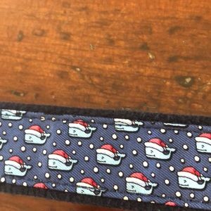 Vineyard Vines Navy Blue Whale Holiday Print Strap